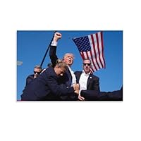 Amazon.co.jp: ドナルド・トランプ暗殺未遂戦闘写真 キャンバス張り壁
